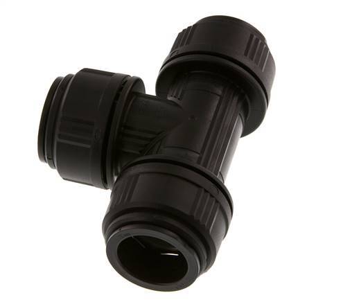 28mm Tee Push-in Fitting Brass/POM NBR FDA