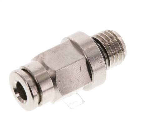 4mm x M 8 x 1 Push-in Fitting with Male Threads Brass NBR [2 Pieces]