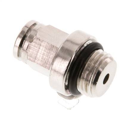 4mm x M 10 x 1 Push-in Fitting with Male Threads Brass NBR [2 Pieces]