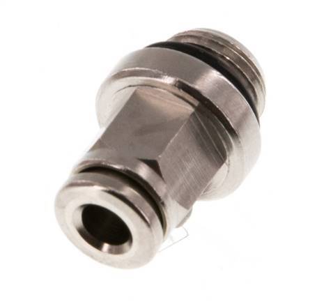 4mm x G1/8'' Push-in Fitting with Male Threads Brass NBR [5 Pieces]