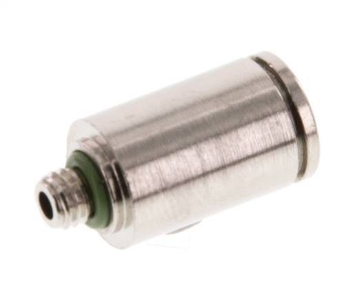 6mm x M 5 Push-in Fitting with Male Threads Brass FKM [2 Pieces]
