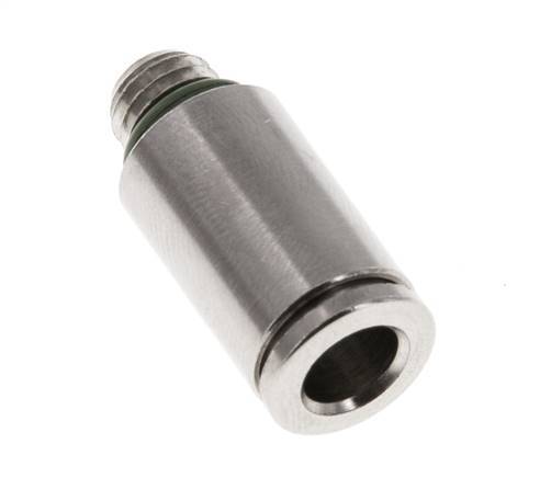 6mm x M 7 Push-in Fitting with Male Threads Brass FKM [2 Pieces]