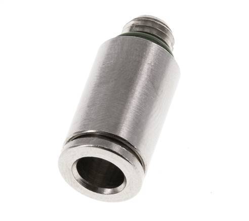 6mm x M 7 Push-in Fitting with Male Threads Brass FKM [2 Pieces]