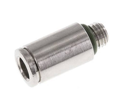 6mm x M 7 Push-in Fitting with Male Threads Brass FKM [2 Pieces]