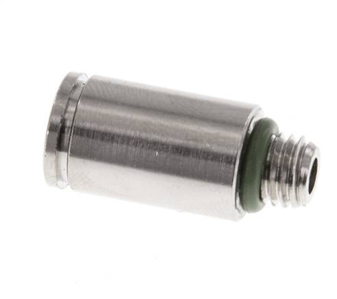 6mm x M 7 Push-in Fitting with Male Threads Brass FKM [2 Pieces]