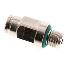 4mm x M 8 x 1 Push-in Fitting with Male Threads Brass FKM [2 Pieces]