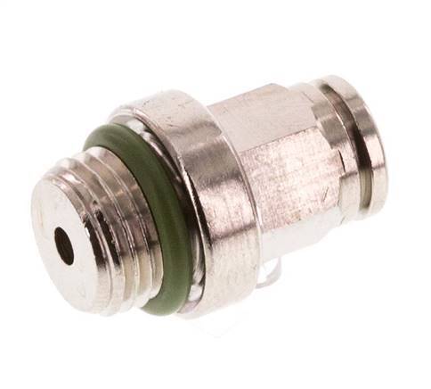 4mm x M 10 x 1 Push-in Fitting with Male Threads Brass FKM [2 Pieces]