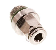4mm x M 10 x 1 Push-in Fitting with Male Threads Brass FKM [2 Pieces]