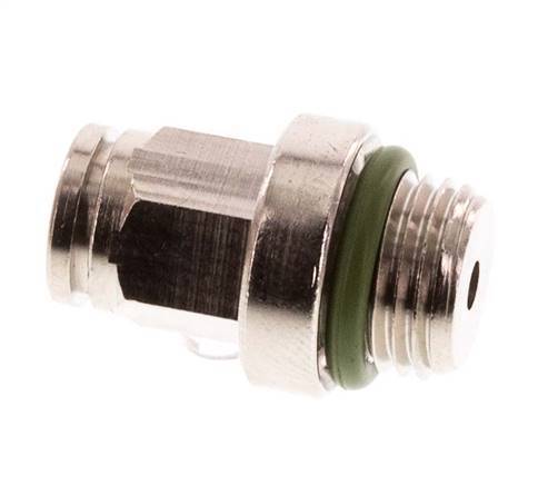 4mm x M 10 x 1 Push-in Fitting with Male Threads Brass FKM [2 Pieces]