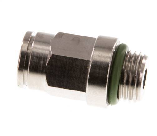 6mm x M 10 x 1 Push-in Fitting with Male Threads Brass FKM [2 Pieces]