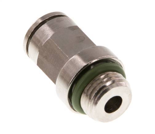 6mm x M 10 x 1 Push-in Fitting with Male Threads Brass FKM [2 Pieces]
