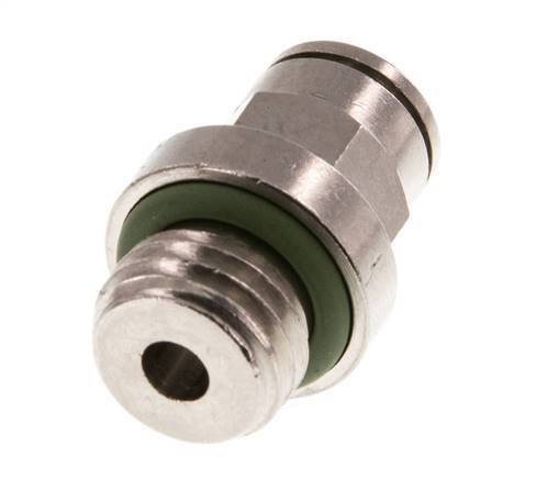 6mm x M 12 x 1.5 Push-in Fitting with Male Threads Brass FKM [2 Pieces]