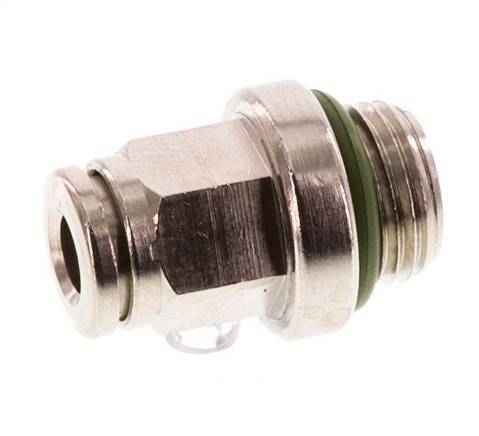 4mm x G1/8'' Push-in Fitting with Male Threads Brass FKM [5 Pieces]