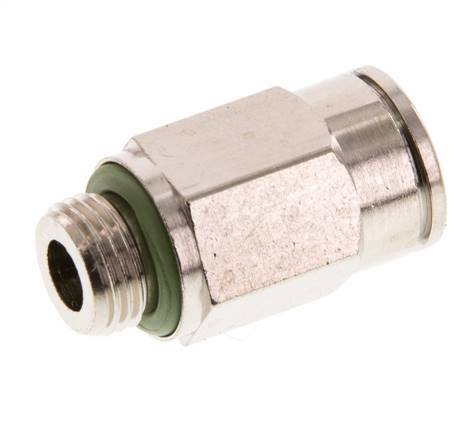8mm x G1/8'' Push-in Fitting with Male Threads Brass FKM [2 Pieces]