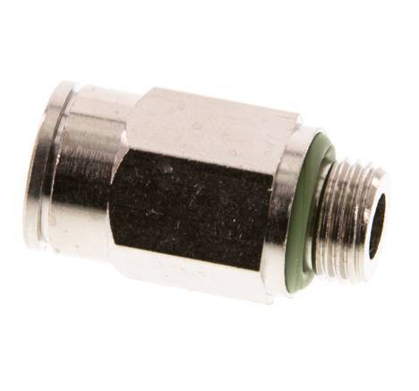 8mm x G1/8'' Push-in Fitting with Male Threads Brass FKM [2 Pieces]