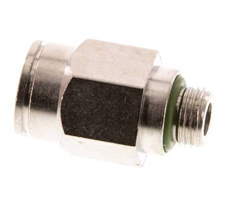 10mm x G1/8'' Push-in Fitting with Male Threads Brass FKM [2 Pieces]