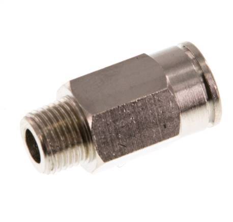 8mm x R1/8'' Push-in Fitting with Male Threads Brass NBR [5 Pieces]