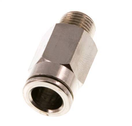 8mm x R1/8'' Push-in Fitting with Male Threads Brass NBR [5 Pieces]