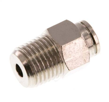 6mm x R1/4'' Push-in Fitting with Male Threads Brass NBR [2 Pieces]