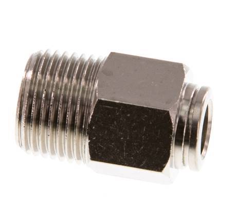 8mm x R3/8'' Push-in Fitting with Male Threads Brass NBR [2 Pieces]