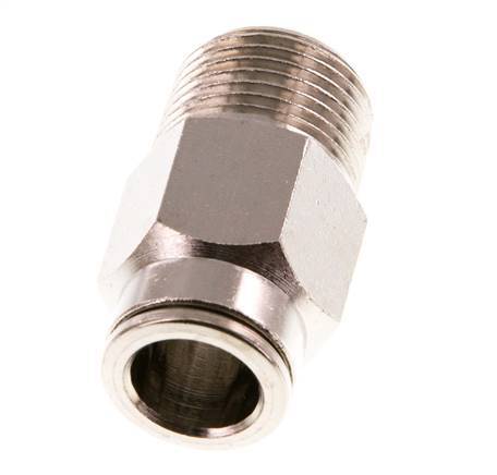10mm x R3/8'' Push-in Fitting with Male Threads Brass NBR [2 Pieces]