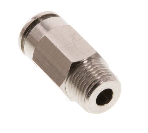 6mm x R1/8'' Push-in Fitting with Male Threads Brass FKM [5 Pieces]