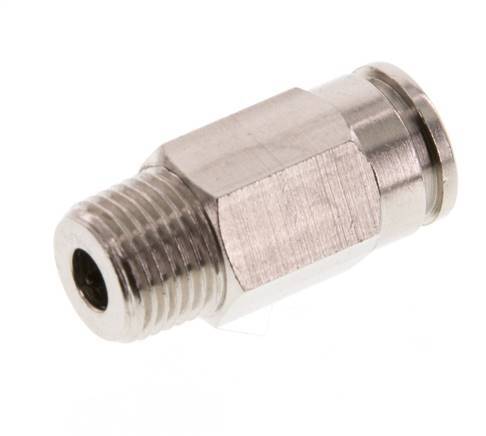 6mm x R1/8'' Push-in Fitting with Male Threads Brass FKM [5 Pieces]