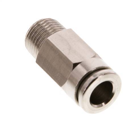 6mm x R1/8'' Push-in Fitting with Male Threads Brass FKM [5 Pieces]