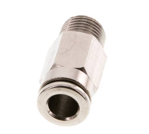 6mm x R1/8'' Push-in Fitting with Male Threads Brass FKM [5 Pieces]