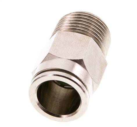 12mm x R3/8'' Push-in Fitting with Male Threads Brass FKM [2 Pieces]