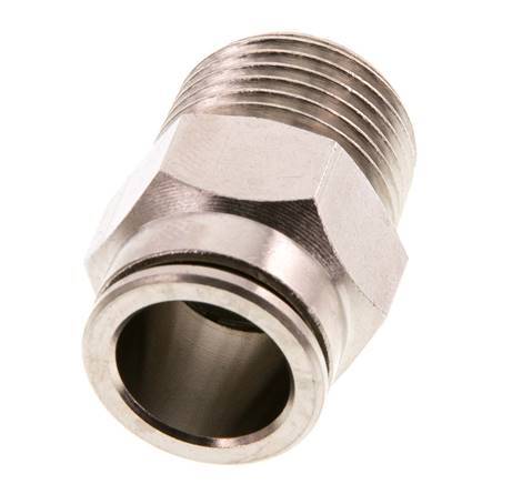 14mm x R1/2'' Push-in Fitting with Male Threads Brass FKM