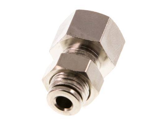 4mm x G1/8'' Push-in Fitting with Female Threads Brass NBR Bulkhead [2 Pieces]