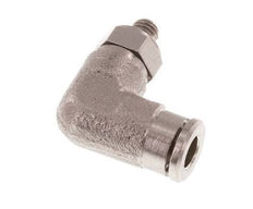 3mm x M 3 90deg Elbow Push-in Fitting with Male Threads Brass NBR Rotatable