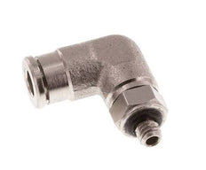 3mm x M 3 90deg Elbow Push-in Fitting with Male Threads Brass NBR Rotatable