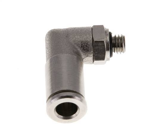 5mm x M 5 90deg Elbow Push-in Fitting with Male Threads Brass NBR Rotatable [2 Pieces]