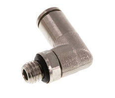 4mm x M 7 90deg Elbow Push-in Fitting with Male Threads Brass NBR Rotatable [2 Pieces]