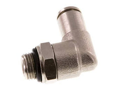 4mm x G1/8'' 90deg Elbow Push-in Fitting with Male Threads Brass NBR Rotatable [2 Pieces]