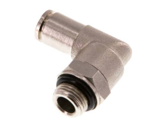4mm x G1/8'' 90deg Elbow Push-in Fitting with Male Threads Brass NBR Rotatable [2 Pieces]