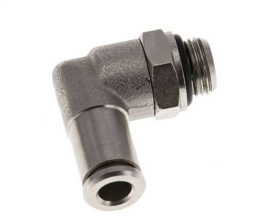 5mm x G1/8'' 90deg Elbow Push-in Fitting with Male Threads Brass NBR Rotatable [2 Pieces]