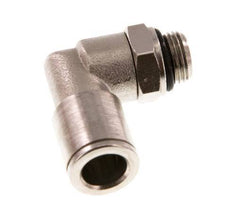 8mm x G1/8'' 90deg Elbow Push-in Fitting with Male Threads Brass NBR Rotatable [2 Pieces]