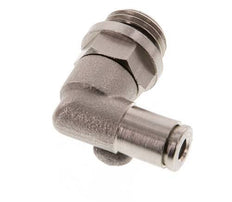 4mm x G1/4'' 90deg Elbow Push-in Fitting with Male Threads Brass NBR Rotatable [2 Pieces]