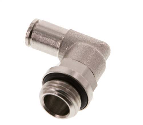 4mm x G1/4'' 90deg Elbow Push-in Fitting with Male Threads Brass NBR Rotatable [2 Pieces]