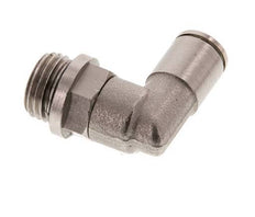 6mm x G1/4'' 90deg Elbow Push-in Fitting with Male Threads Brass NBR Rotatable [2 Pieces]