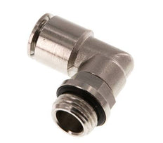 8mm x G1/4'' 90deg Elbow Push-in Fitting with Male Threads Brass NBR Rotatable [2 Pieces]