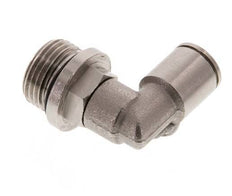 8mm x G3/8'' 90deg Elbow Push-in Fitting with Male Threads Brass NBR Rotatable [2 Pieces]