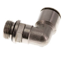16mm x G1/2'' 90deg Elbow Push-in Fitting with Male Threads Brass NBR Rotatable