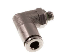 4mm x M 5 90deg Elbow Push-in Fitting with Male Threads Brass FKM Rotatable [2 Pieces]