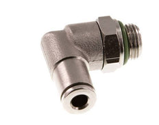 4mm x G1/8'' 90deg Elbow Push-in Fitting with Male Threads Brass FKM Rotatable [2 Pieces]