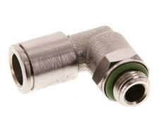 8mm x G1/8'' 90deg Elbow Push-in Fitting with Male Threads Brass FKM Rotatable [2 Pieces]