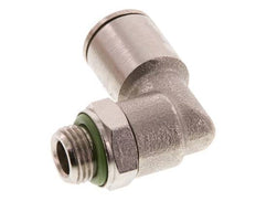 8mm x G1/8'' 90deg Elbow Push-in Fitting with Male Threads Brass FKM Rotatable [2 Pieces]